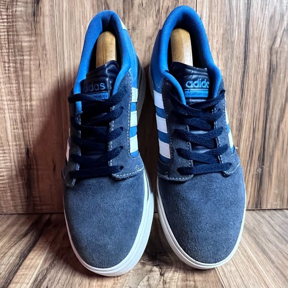 Adidas Cloudfoam Super Skate Mens Shoes 2 Tone Blue White AW3895 EUC Size 8 - Picture 4 of 7